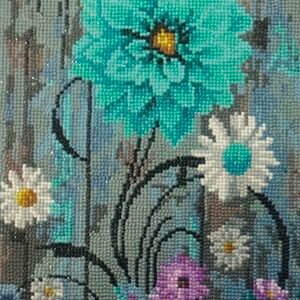 Rustic Daisies with Butterflies Diamond Art