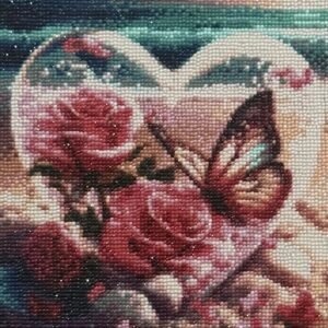 Heart of Roses with Butterfly