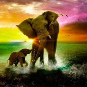 Diamond Painting - Elefant & Baby