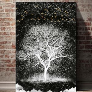 Black And White Tree Embroidery 3d Art Diamond Painting