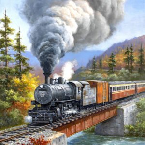 Forest Crossing Train Diamond Painting