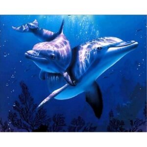 5D Diamond Painting -  Dolphins