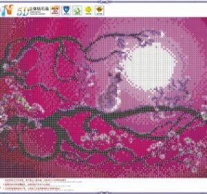 New 5d Diamond Painting Diamond Cross Cat  Night sky