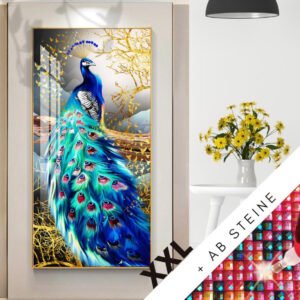 Golden Peacock Diamond Painting