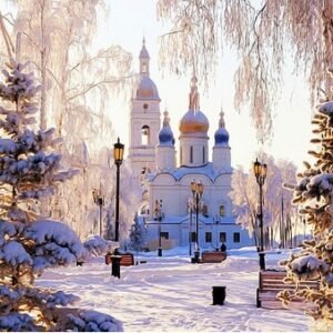 Snow diamond painting