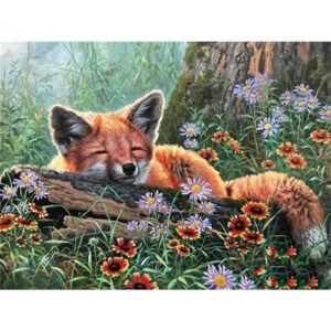 Huacan 5D DIY Diamond Embroidery Fox All SquareRound Diamond Diamond Painting Animal