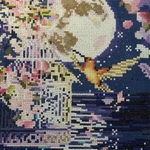 Lunar Serenity in Bloom Hummingbird