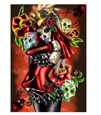Diamond Painting Horror Skull Art Mosaic Home Wall Decoration - Image 4